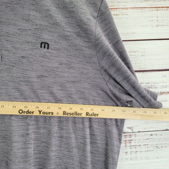 Travis Mathew Shirt Mens 2XL Purple Heathered Short Sleeve Golf Polo - Picture 3 of 8